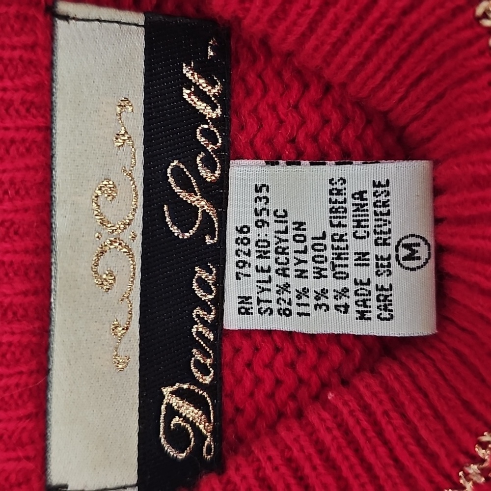 Red and Gold Women's Sweater - Picture 3 of 5